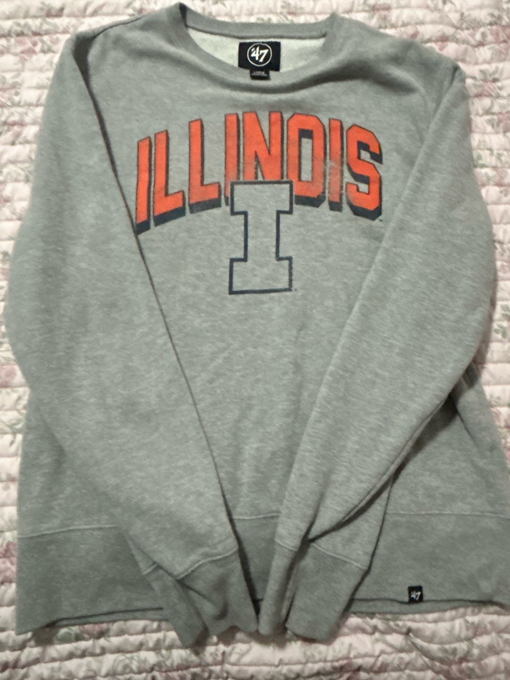'47 Brand crewneck NCAA Illinois university sweatshirt Sz Large